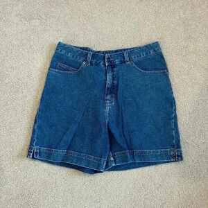 Field Gear Mom Shorts Medium Wash Denim High Waist Cotton Jean Size 10